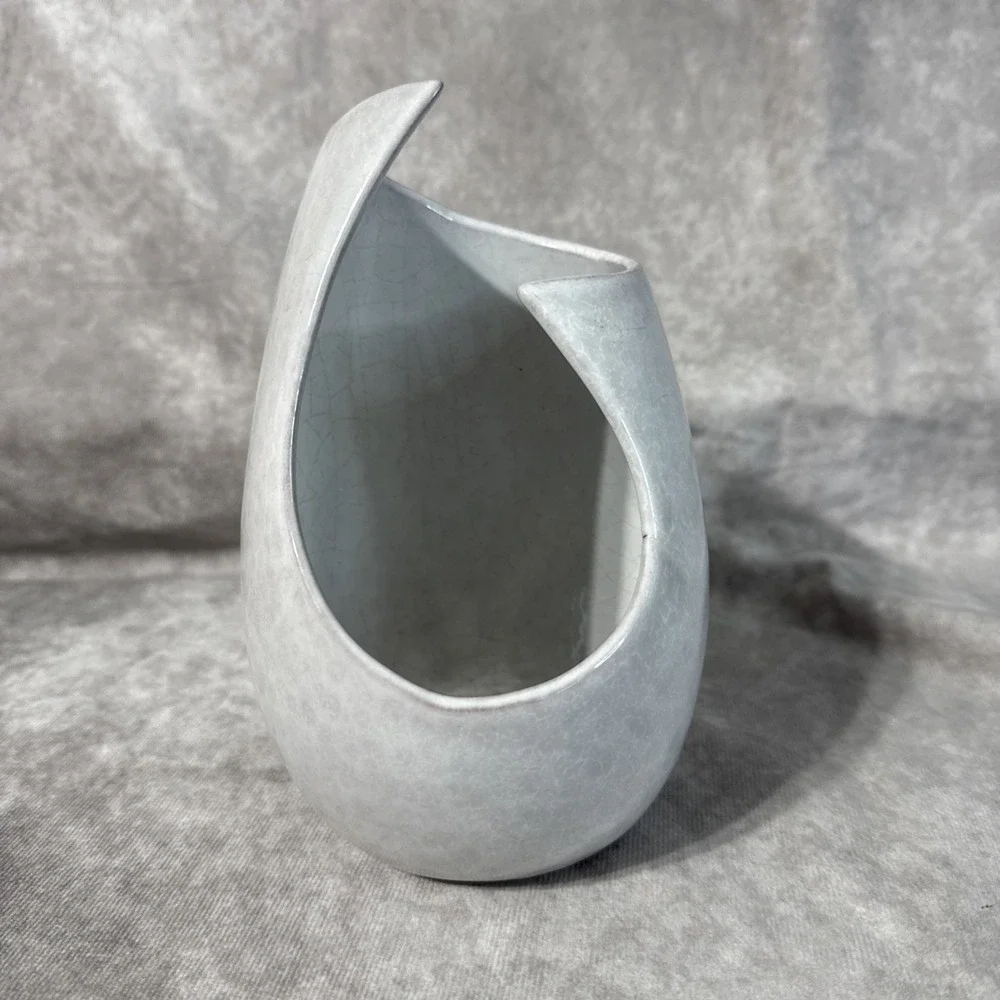 Frankoma Vintage Ceramic Candle Holder Votive Pillar White Glaze #21